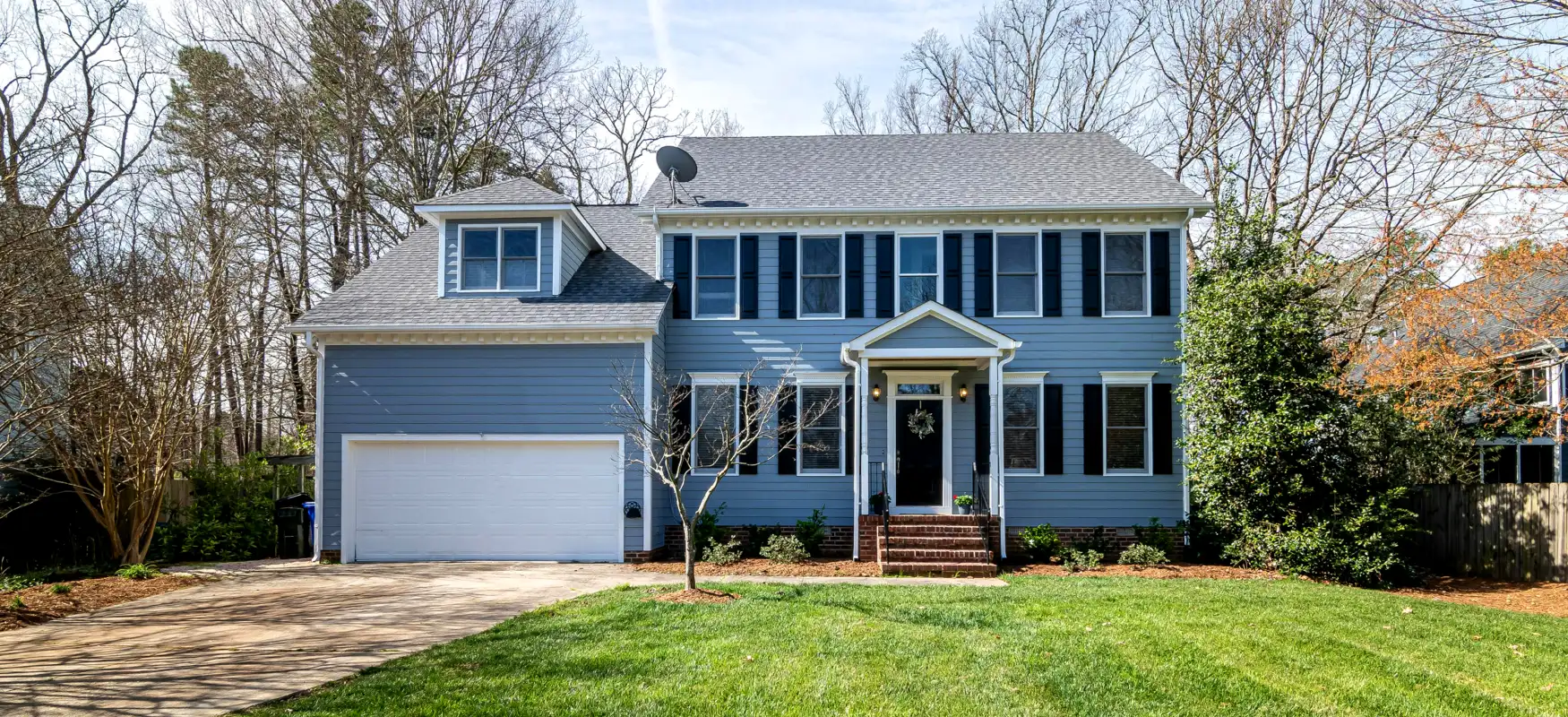 Blue With Black Shutter Photo